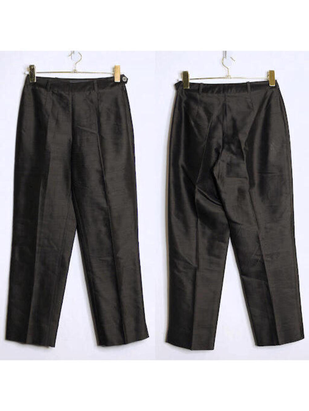 Banana Republic Chocolate Brown Silk Crop Pant - 4